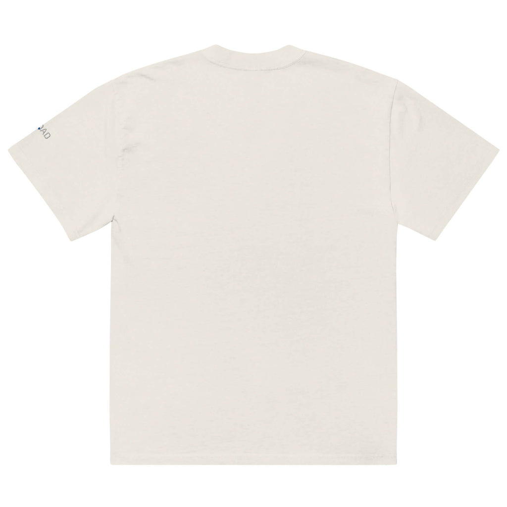 Back view of the oversized faded t shirt, showcasing its relaxed fit and vintage aesthetic.
