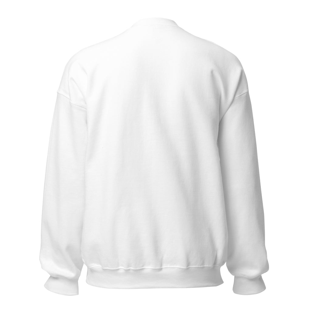 Mindset sweatshirt women featuring a relaxed fit, white color, and 'MANIFEST WEALTH' text for casual and comfortable wear.