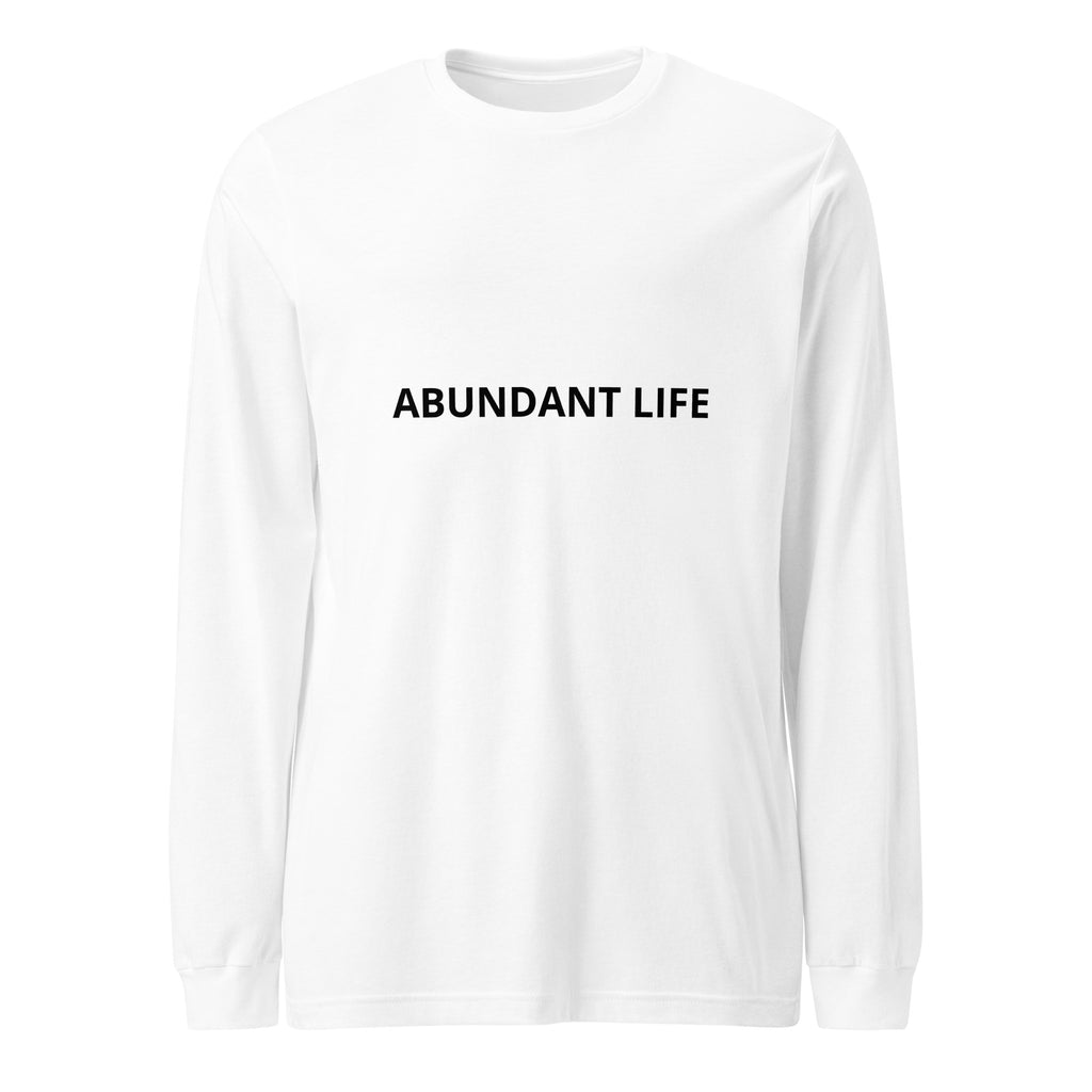faith long sleeve tee abundant life front view
