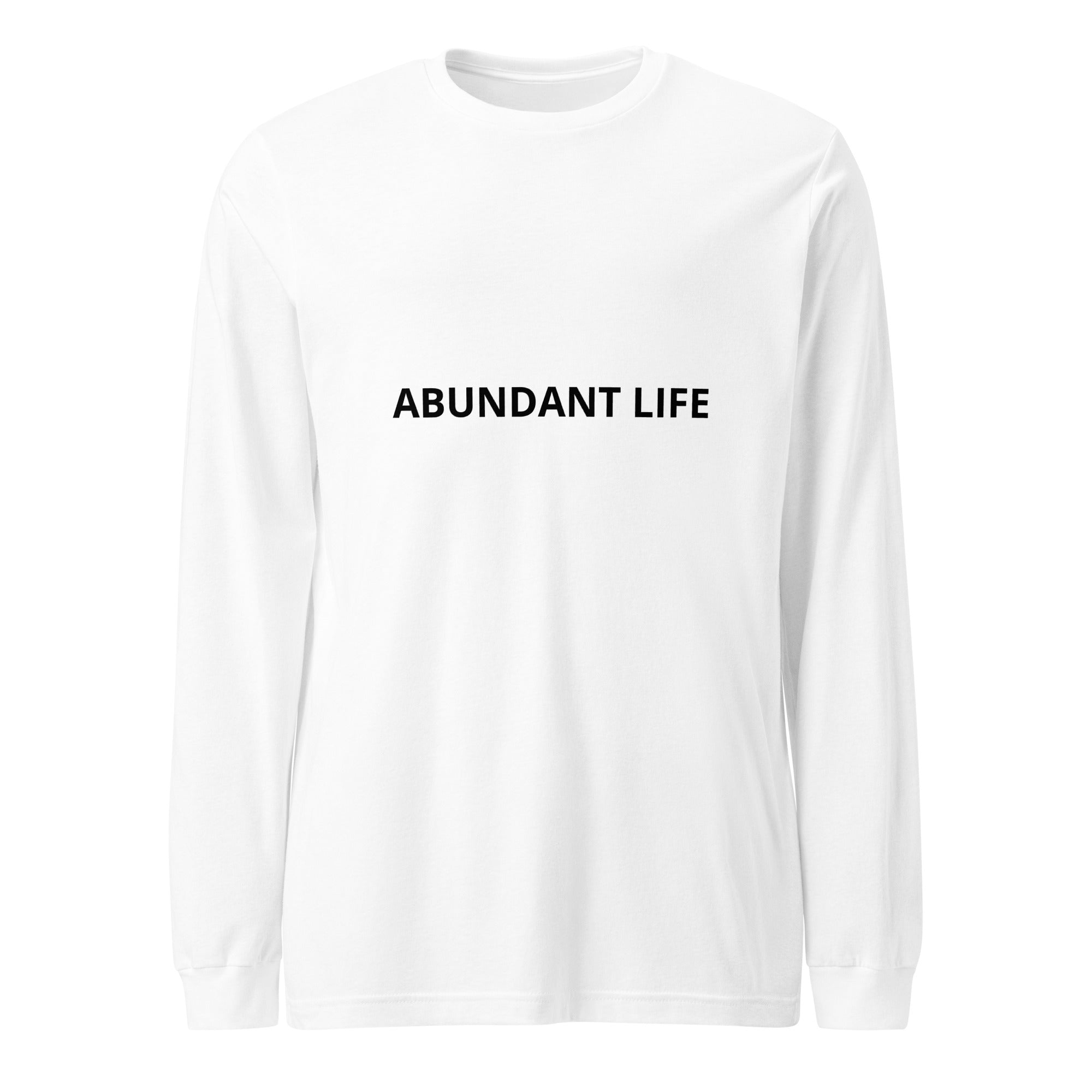 faith long sleeve tee abundant life front view