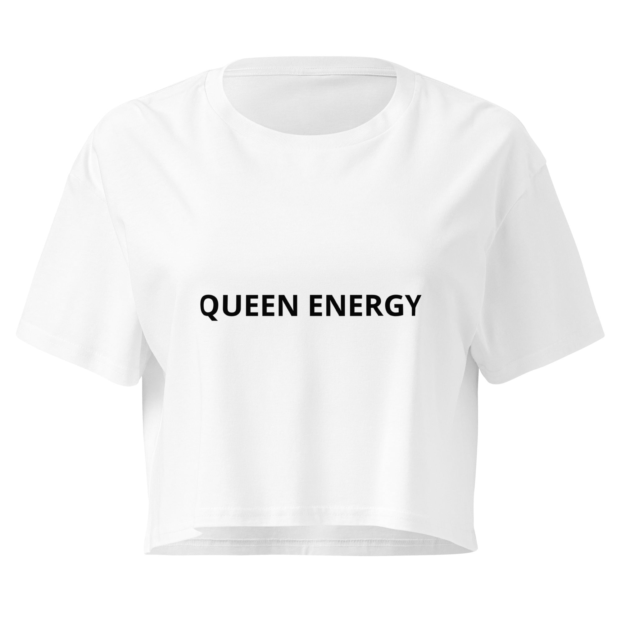 women’s crop top queen energy front view