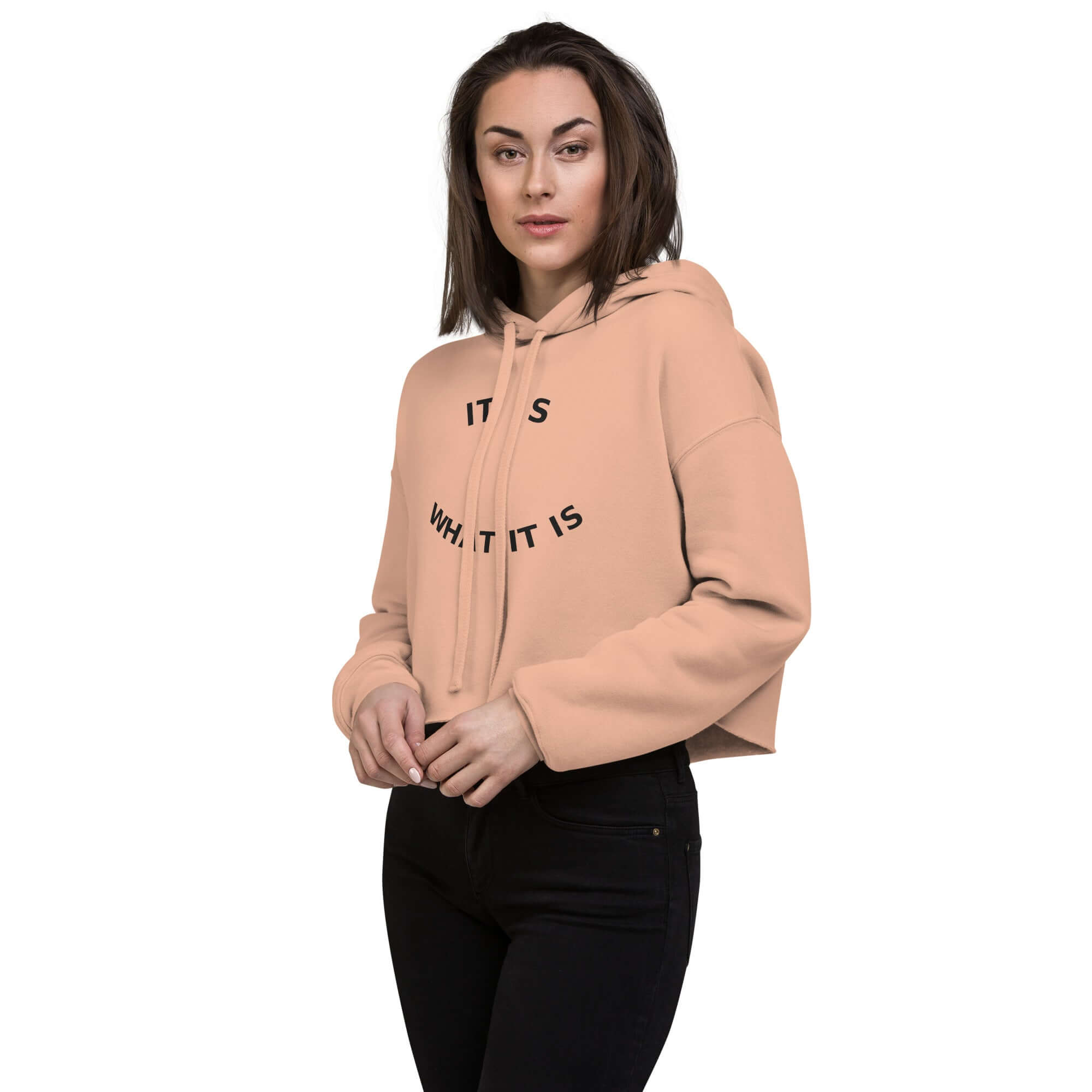 luxury women’s crop hoodie streetwear style